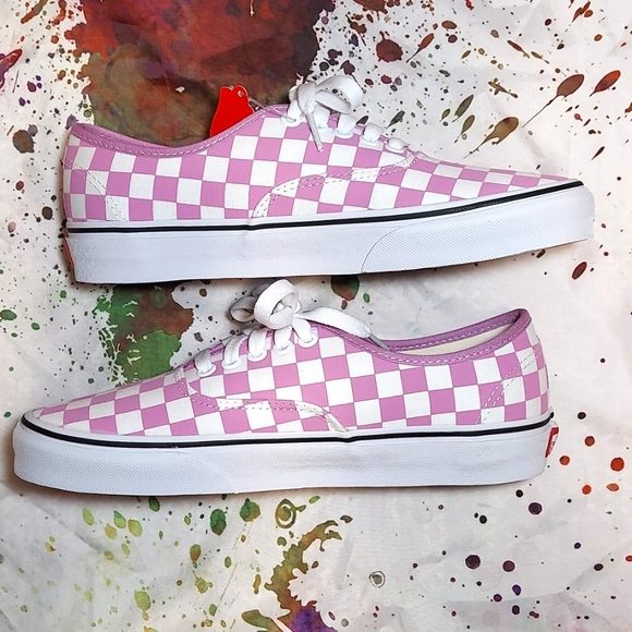 Vans purple lace up checkerboard women's size 9 - Picture 3 of 11